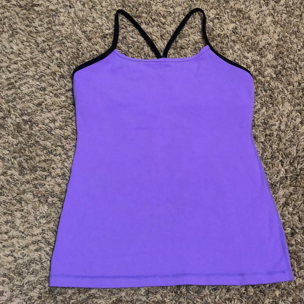 Lululemon Purple/Black Power Y Tank